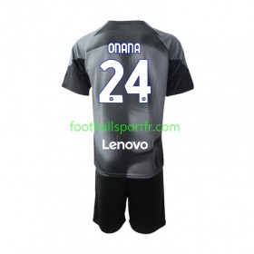 Tenue Inter Milan Andre Onana 24 Gardien Enfant Domicile 2022-2023 Maillot de Foot
